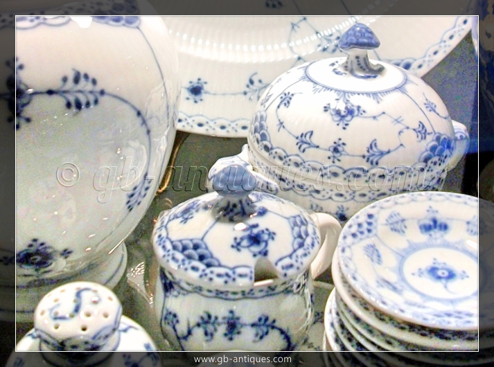 Buy blue fluted china Copenhagen 